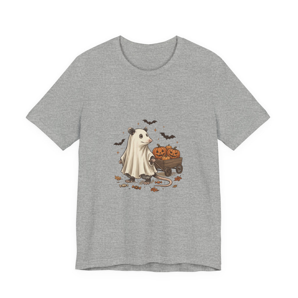 Ghost Animal Pumpkin Wagon T-Shirt | Cute Halloween Tee