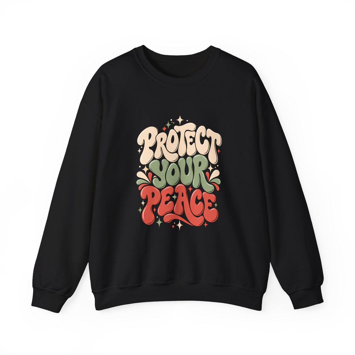 Protect Your Peace Sweatshirt | Retro Positive Quote Unisex Crewneck