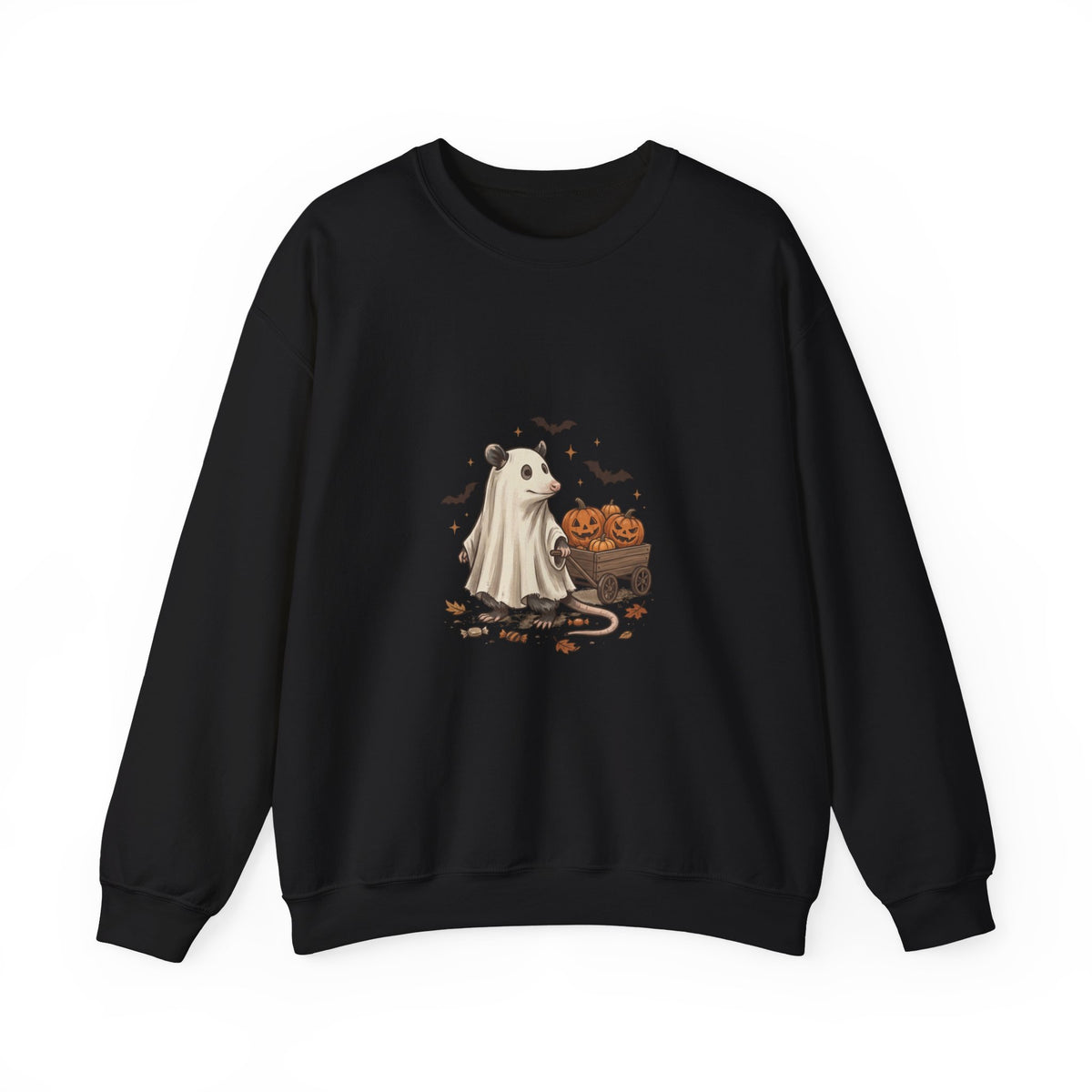 Halloween Ghost Animal Graphic Sweatshirt | Pumpkin Wagon Crewneck