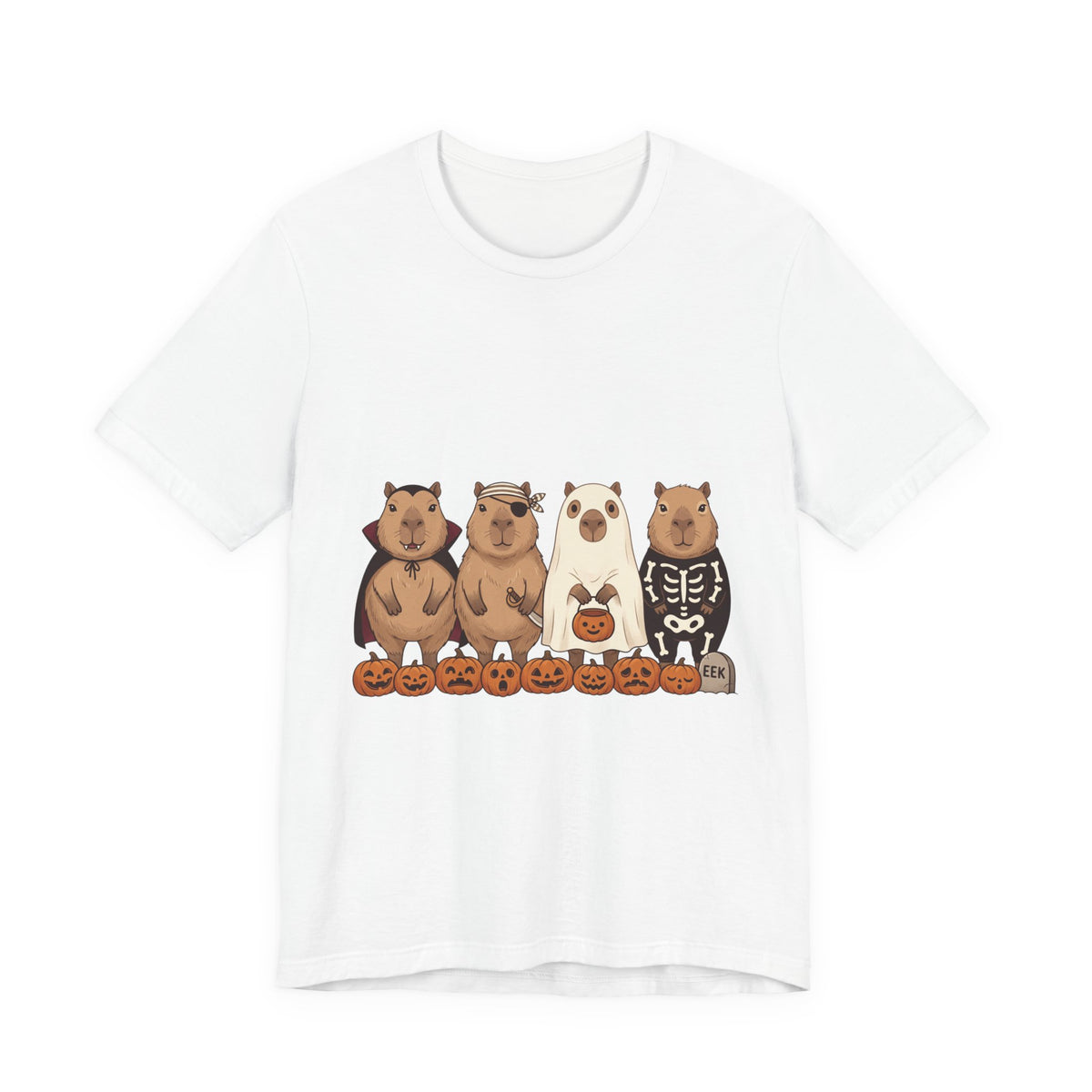 Halloween Bear Lineup T-Shirt | Pumpkin Costume Graphic Tee